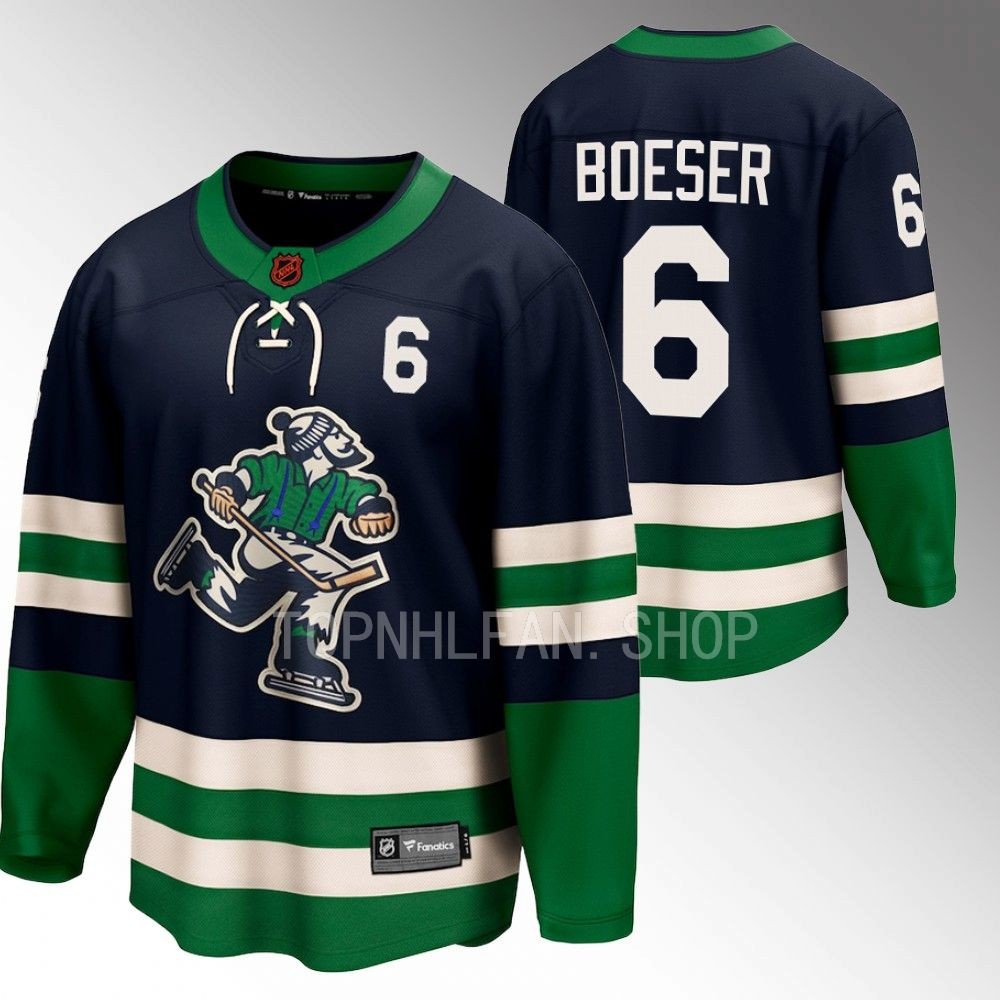 Vancouver Canucks Brock Boeser Navy 2022 Special Edition 2.0 Breakaway Retro Jersey