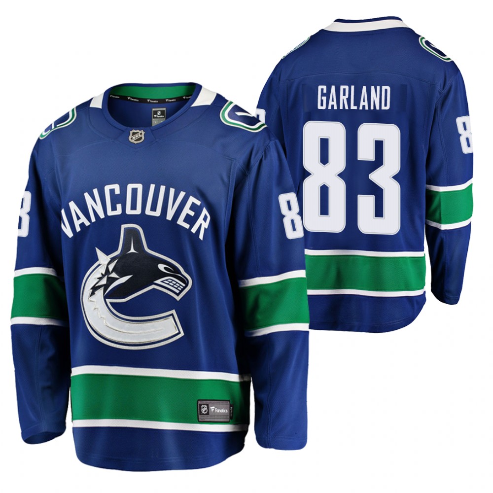 Vancouver Canucks Conor Garland Blue 2021 Home Player Jersey
