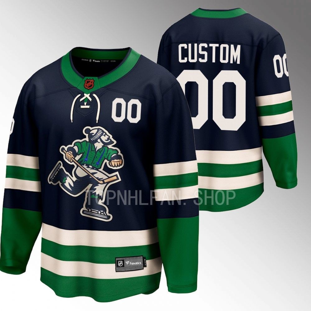 Vancouver Canucks Custom Navy 2022 Special Edition 2.0 Breakaway Retro Jersey