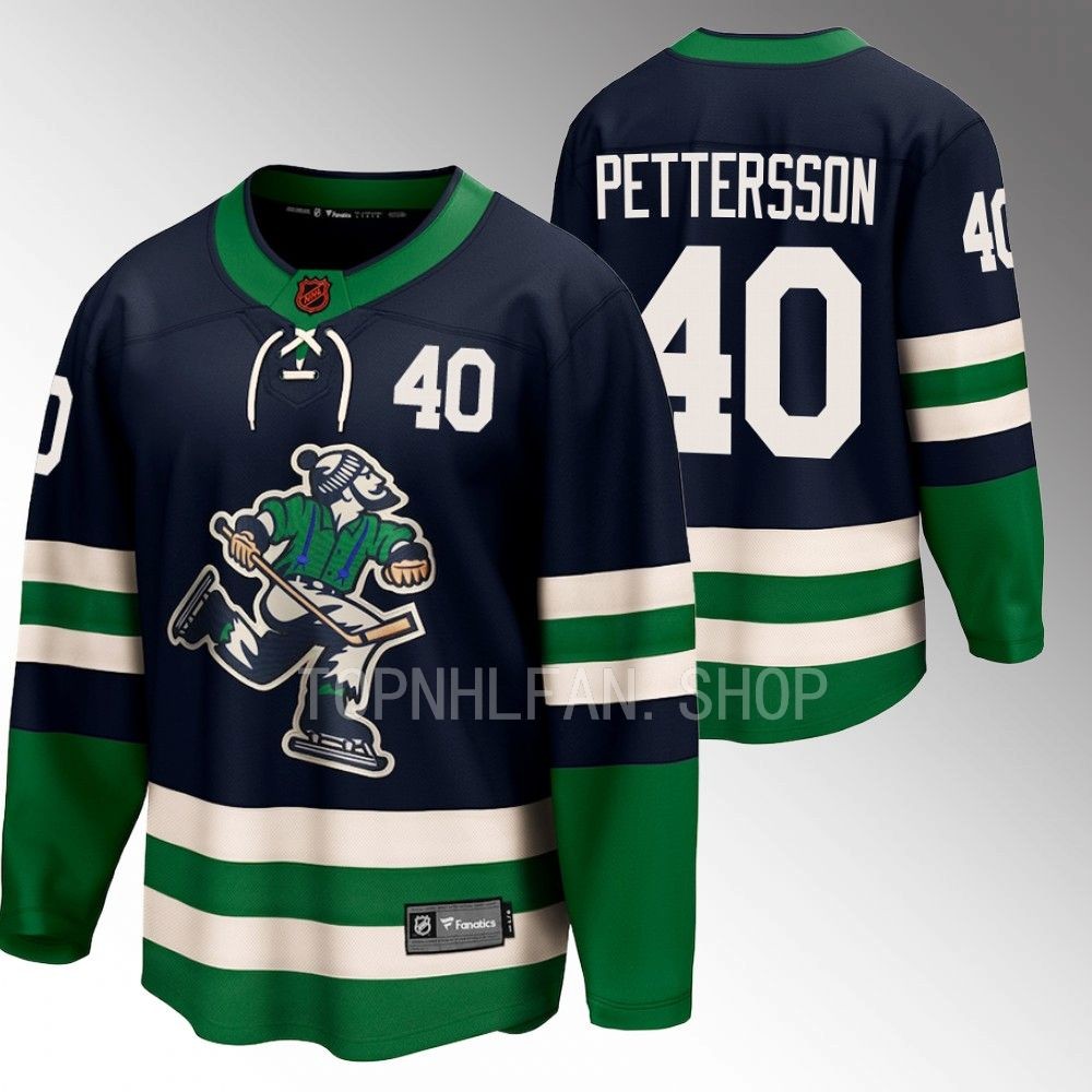 Vancouver Canucks Elias Pettersson Navy 2022 Special Edition 2.0 Breakaway Retro Jersey