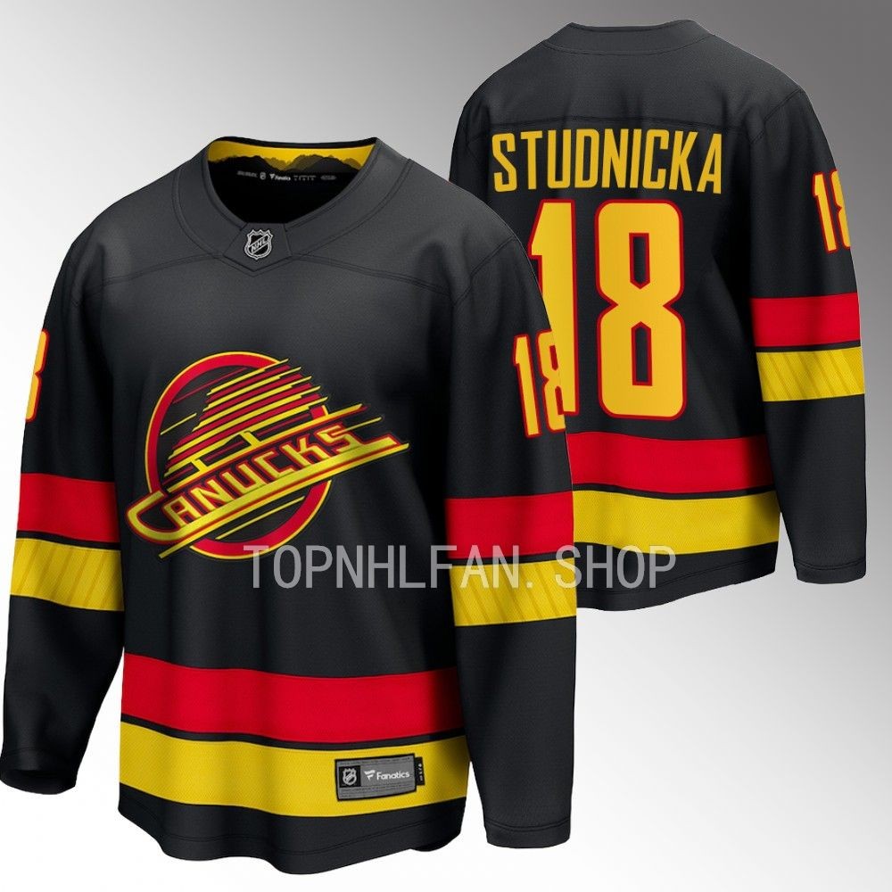 Vancouver Canucks Jack Studnicka Black 2023-24 Alternate Breakaway Player Jersey