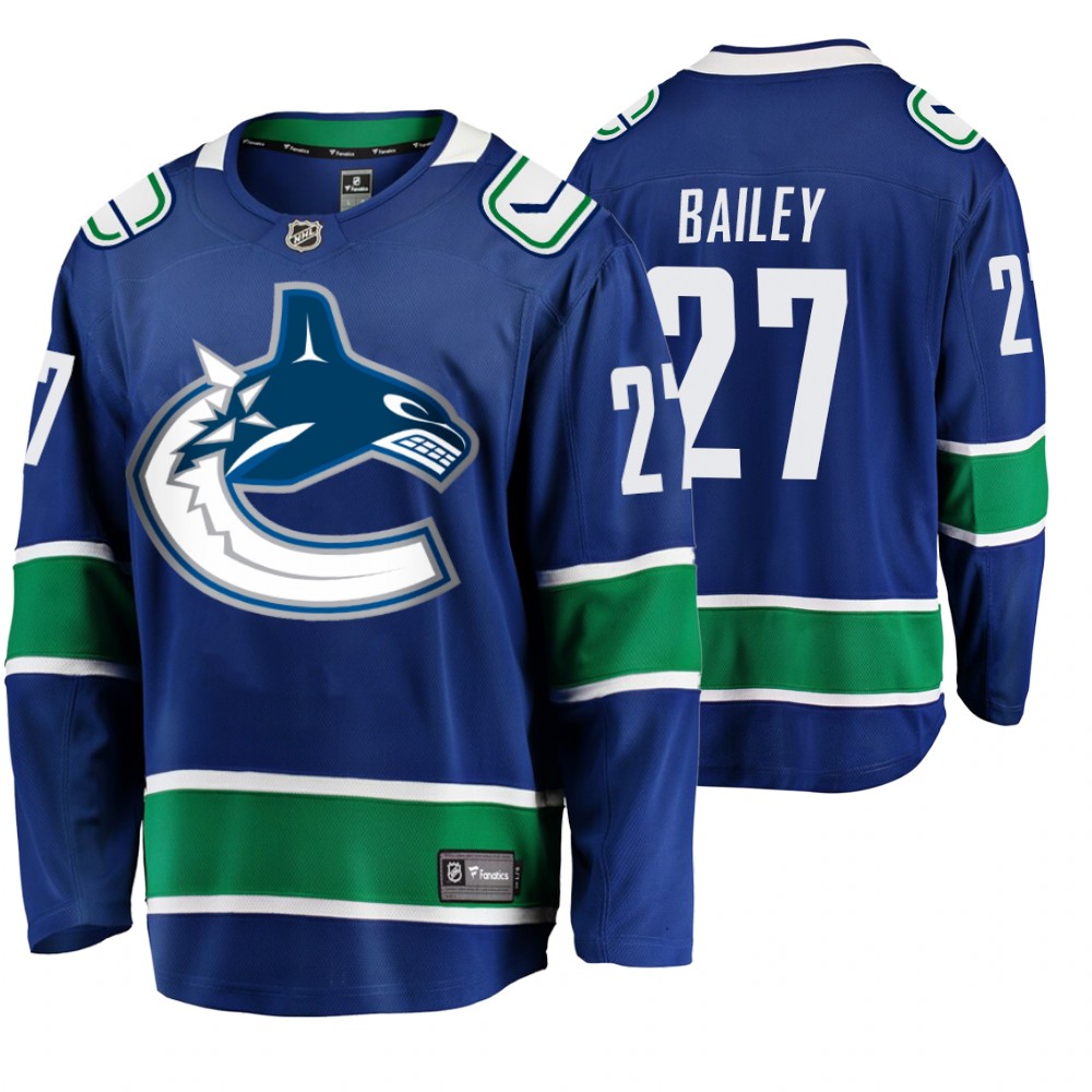 Vancouver Canucks Justin Bailey Men's Home Breakaway Player Fanatics Branded Jersey