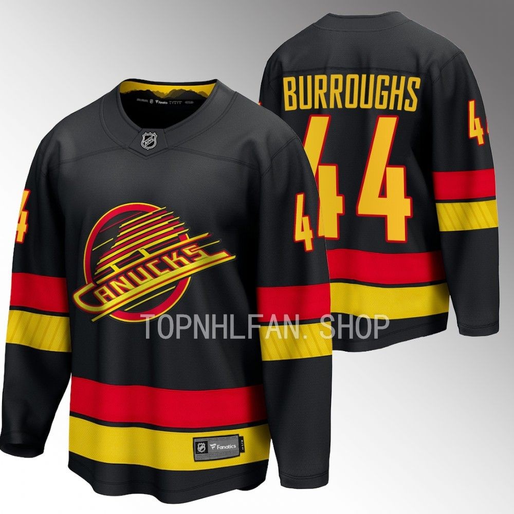 Vancouver Canucks Kyle Burroughs Black 2023-24 Alternate Breakaway Player Jersey