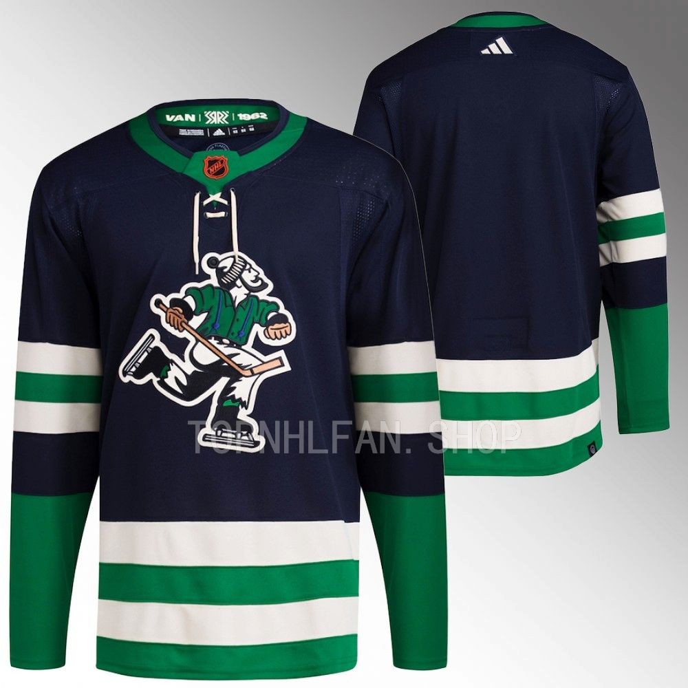 Vancouver Canucks Navy Reverse Retro 2.0 Authentic Primegreen Hockey Jersey