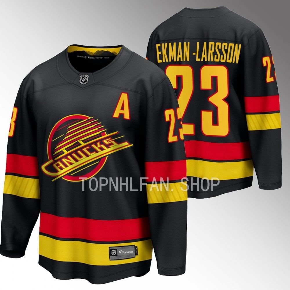 Vancouver Canucks Oliver Ekman-Larsson Black 2023-24 Alternate Breakaway Player Jersey