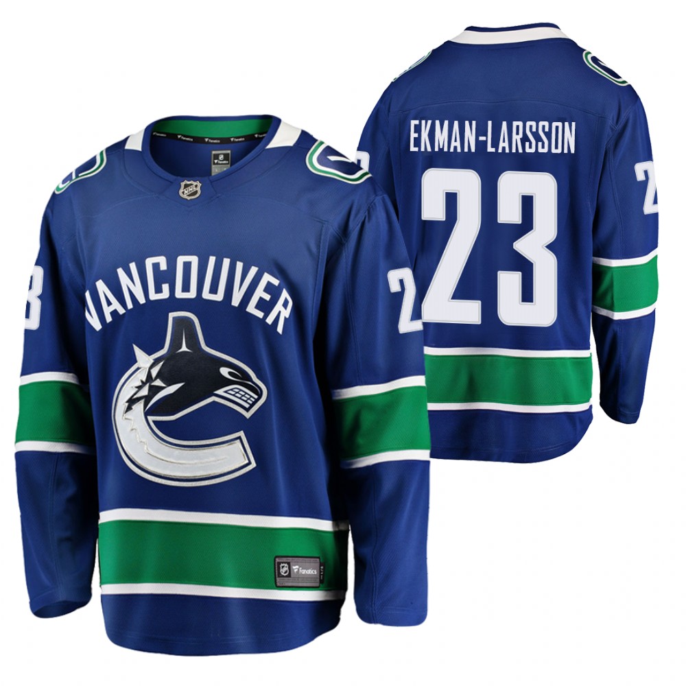 Vancouver Canucks Oliver Ekman-Larsson Blue 2021 Home Player Jersey