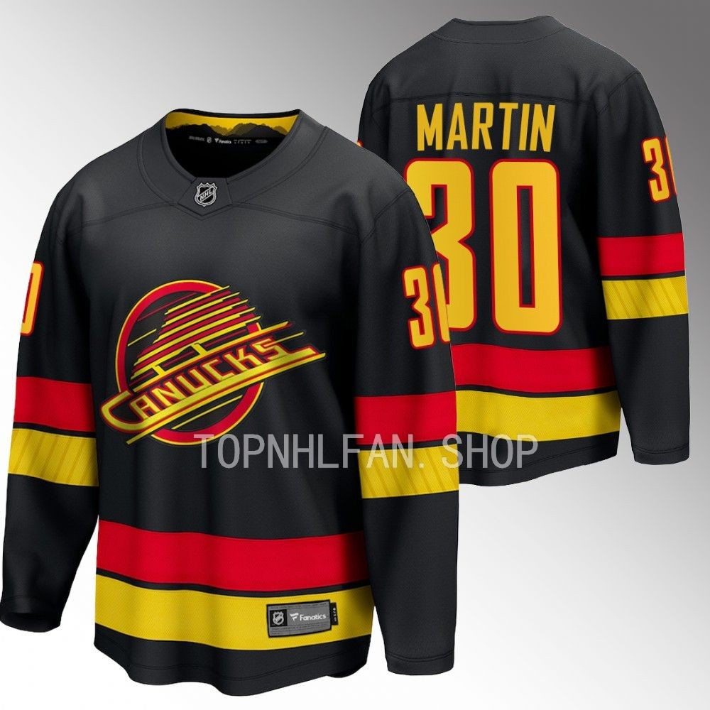 Vancouver Canucks Spencer Martin Black 2023-24 Alternate Breakaway Player Jersey