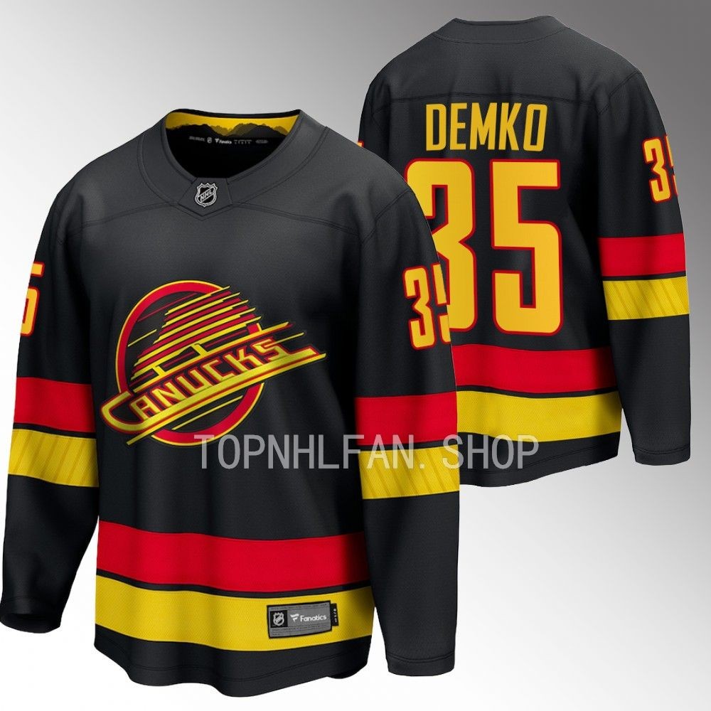 Vancouver Canucks Thatcher Demko Black 2023-24 Alternate Breakaway Player Jersey