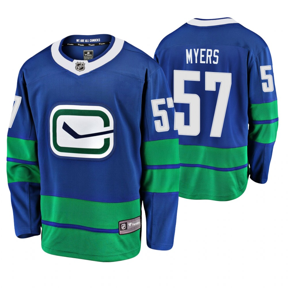 Vancouver Canucks Tyler Myers Men's Alternate Breakaway Player Fanatics Branded Jersey