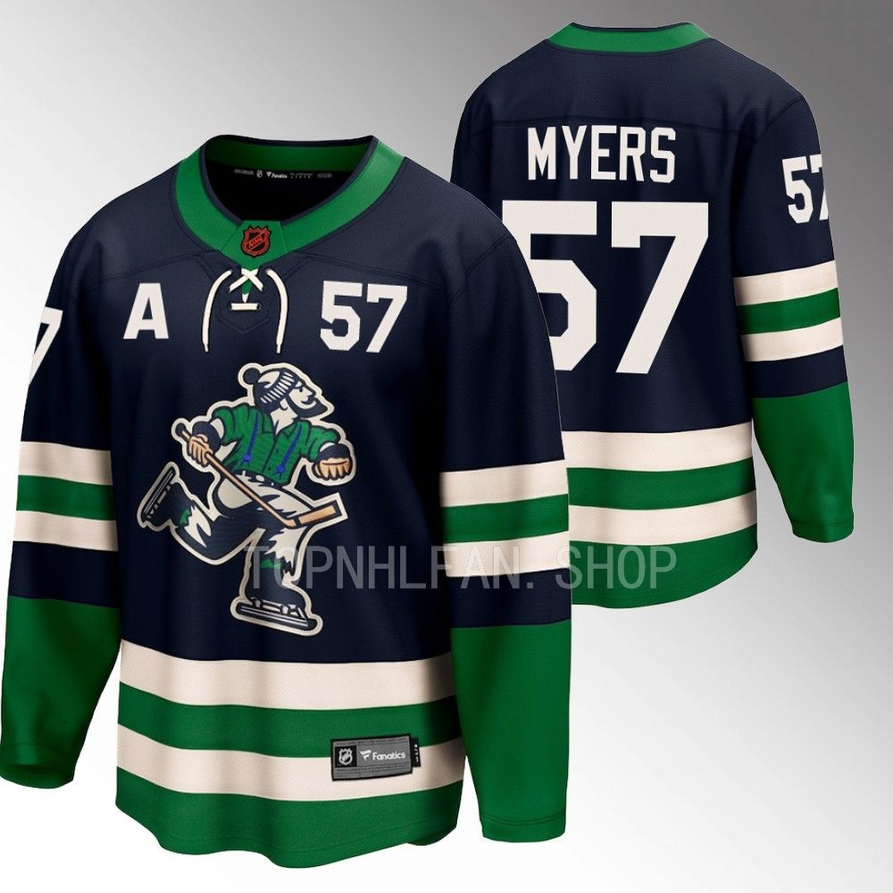 Vancouver Canucks Tyler Myers Navy 2022 Special Edition 2.0 Breakaway Retro Jersey