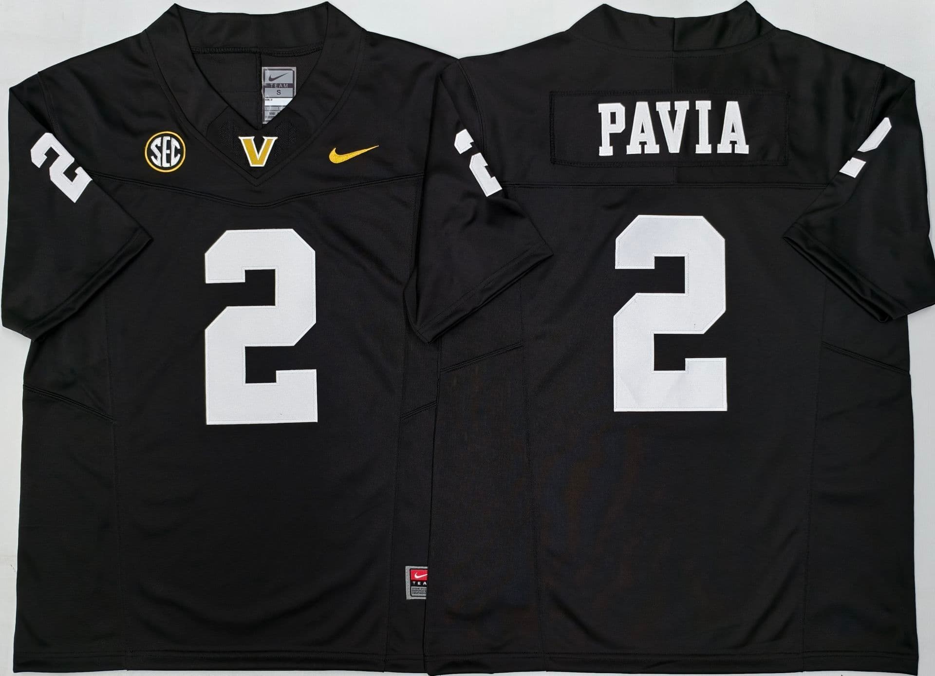 Vanderbilt Commodores Black #2 PAVIA