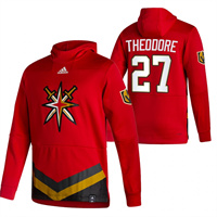 Vegas Golden Knights #27 Shea Theodore Adidas Reverse Retro Pullover Hoodie Red