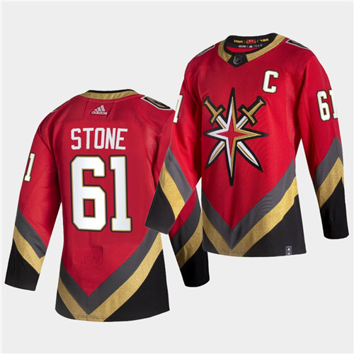 Vegas Golden Knights #61 Mark Stone 2021 Reverse Retro Red Jersey