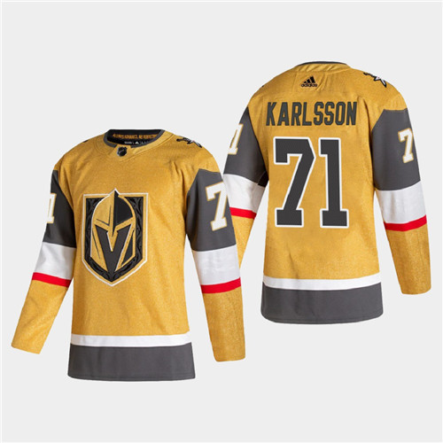 Vegas Golden Knights #71 William Karlsson Men's Adidas 2020-21 Authentic Player Alternate Stitched NHL Jersey Gold
