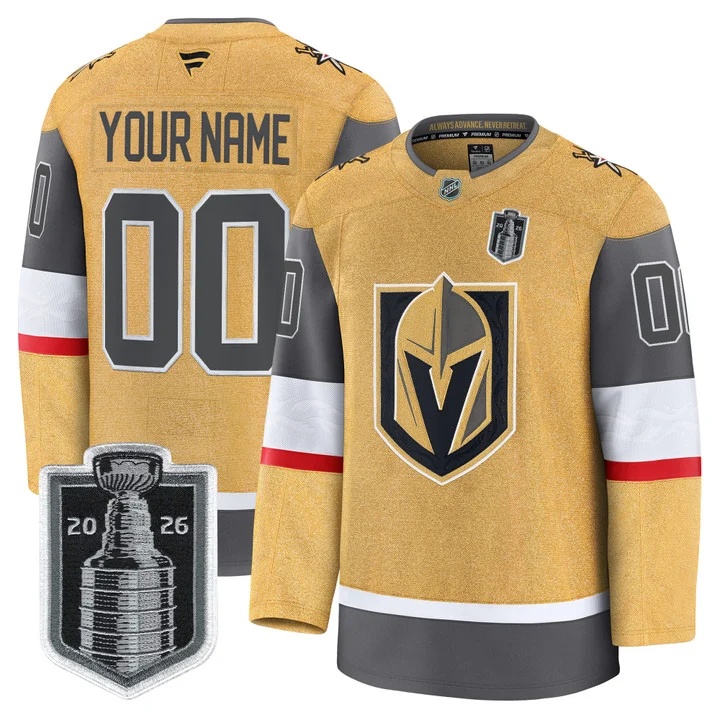 Vegas Golden Knights 2026 Stanley Cup Patch Premium Custom Jersey - All Stitched