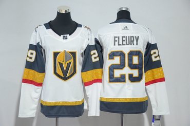 Vegas Golden Knights 29 Marc-Andre Fleury White Women Adidas Jersey