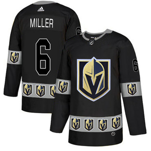Vegas Golden Knights 6 Colin Miller Black Team Logos Fashion Adidas Jersey