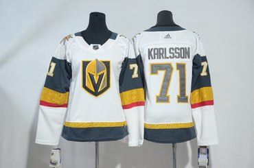 Vegas Golden Knights 71 William Karlsson White Women Adidas Jersey