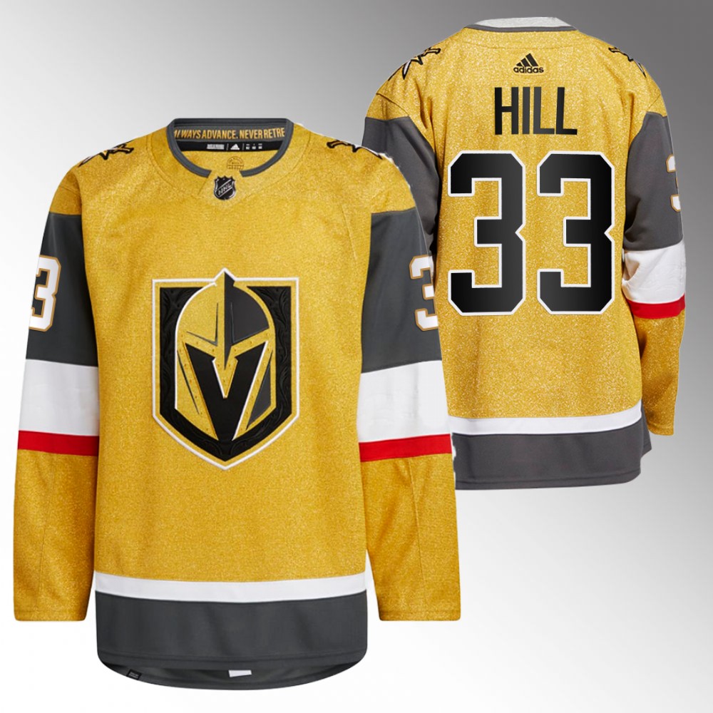 Vegas Golden Knights Adin Hill Gold 2022-23 Home Authentic Jersey