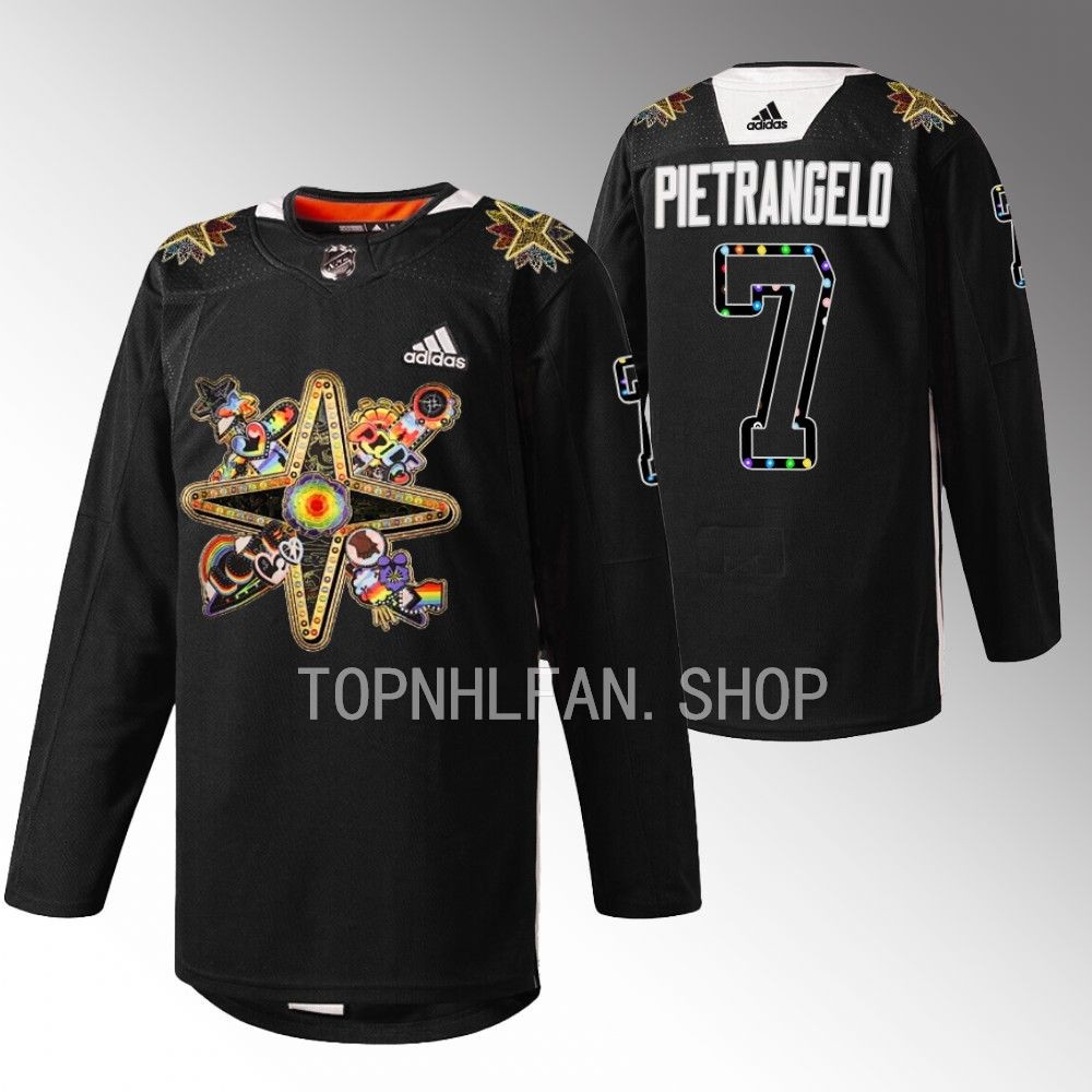 Vegas Golden Knights Alex Pietrangelo 2023 Pride Knight Black Warmups Jersey