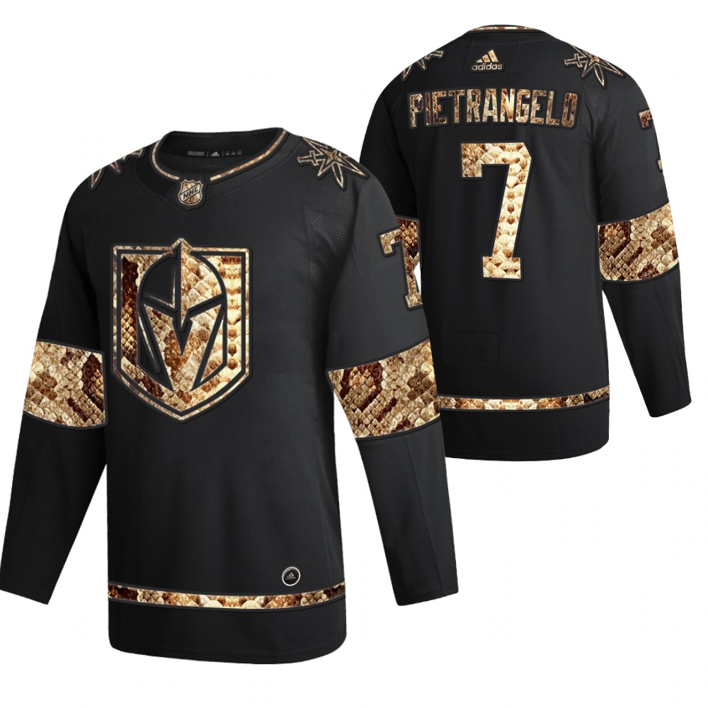 Vegas Golden Knights Alex Pietrangelo Black Python Skin 2021 Exclusive Edition Jersey