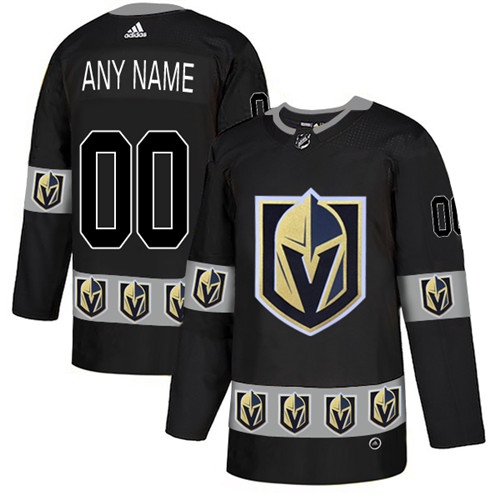 Vegas Golden Knights Black Men's Customized Team Logos Fashion Adidas Jersey