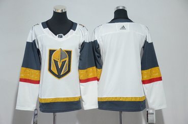 Vegas Golden Knights Blank White Women Adidas Jersey