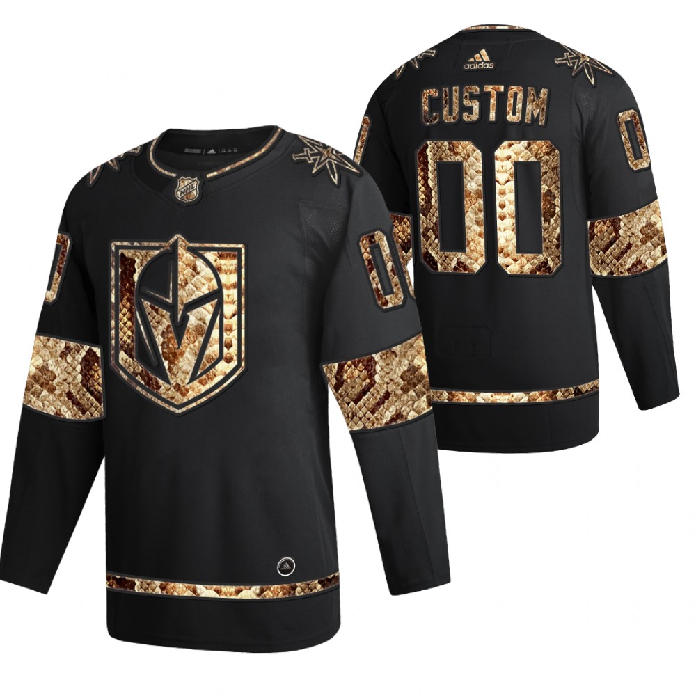 Vegas Golden Knights Custom Black Python Skin 2021 Exclusive Edition Jersey
