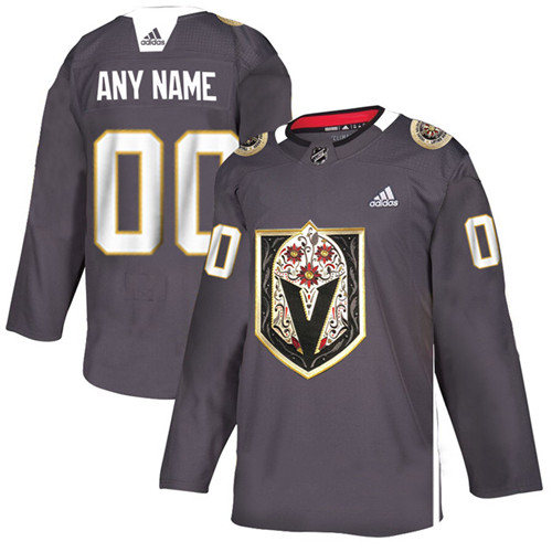 Vegas Golden Knights Custom Men's Grey Adidas Latino Heritage Night Stitched NHL Jersey