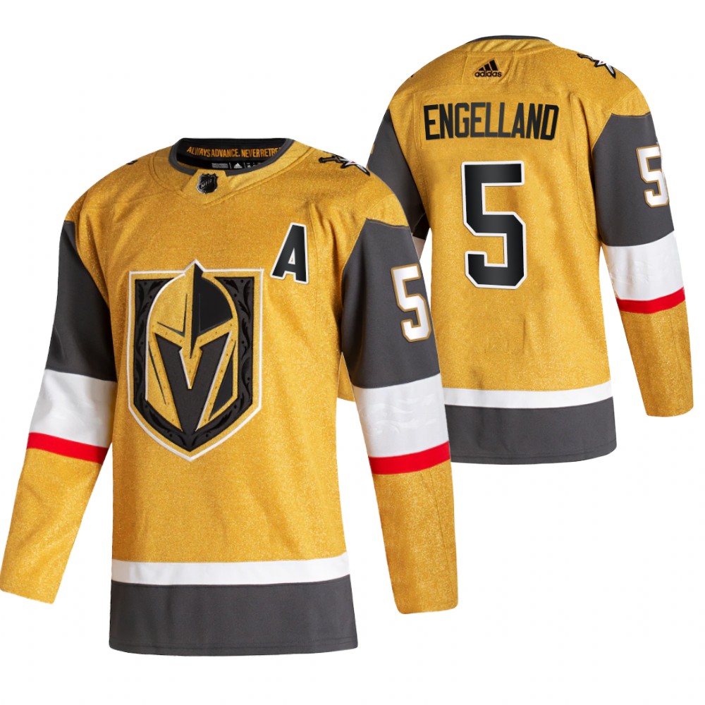 Vegas Golden Knights Deryk Engelland Gold 2020-21 Alternate Authentic Player Jersey