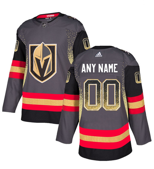 Vegas Golden Knights Gray Men's Customized Drift Fashion Jersey
