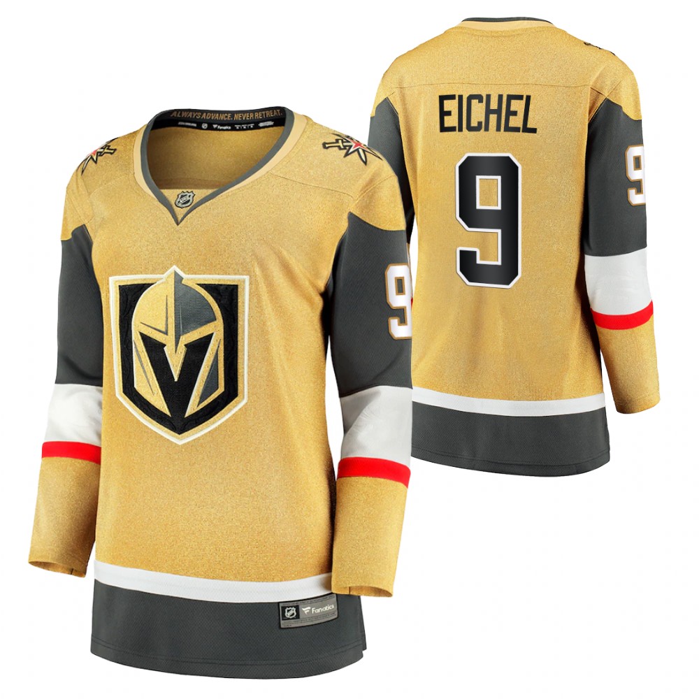 Vegas Golden Knights Jack Eichel Women Gold 2021-22 Alternate Jersey