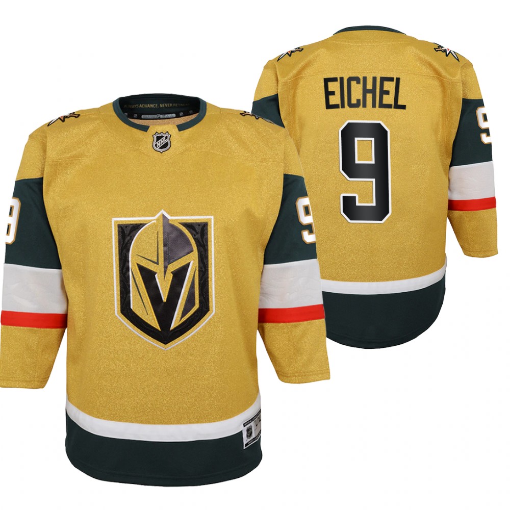 Vegas Golden Knights Jack Eichel Youth Gold 2021-22 Alternate Jersey