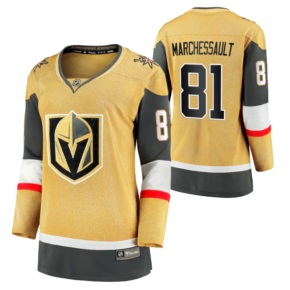 Vegas Golden Knights Jonathan Marchessault Women Gold 2020-21 Alternate Jersey