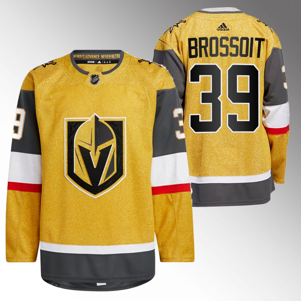 Vegas Golden Knights Laurent Brossoit Gold 2022-23 Home Authentic Jersey