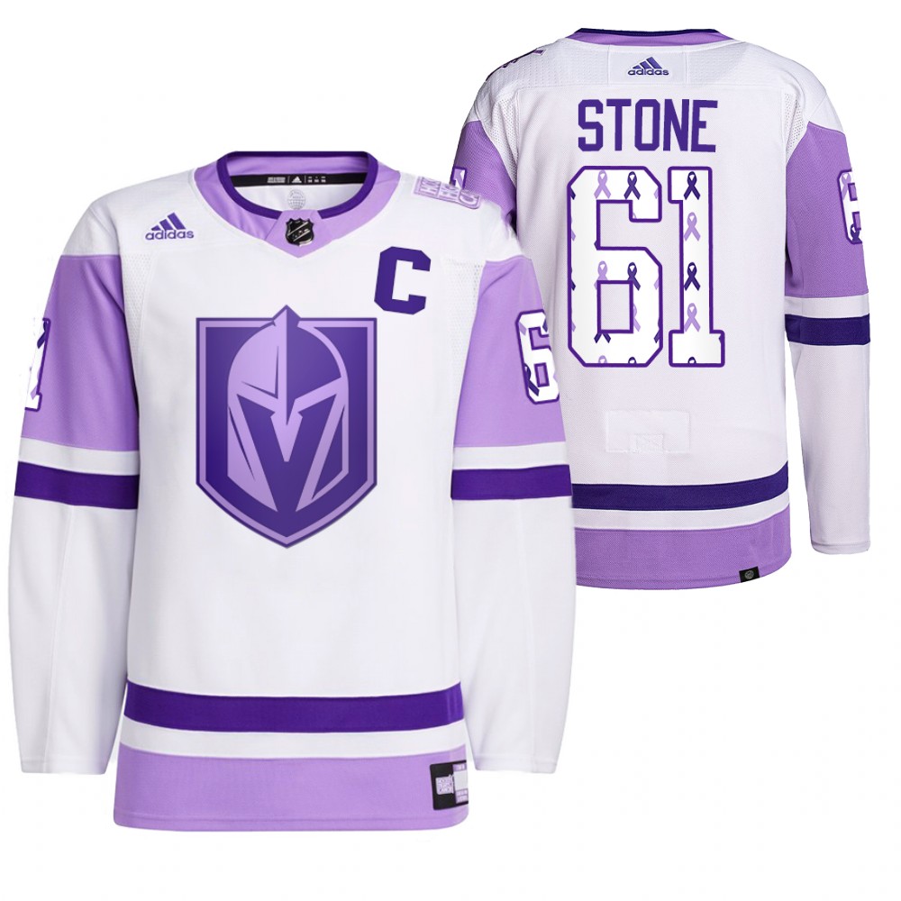 Vegas Golden Knights Mark Stone 2021 HockeyFightsCancer White Primegreen Jersey