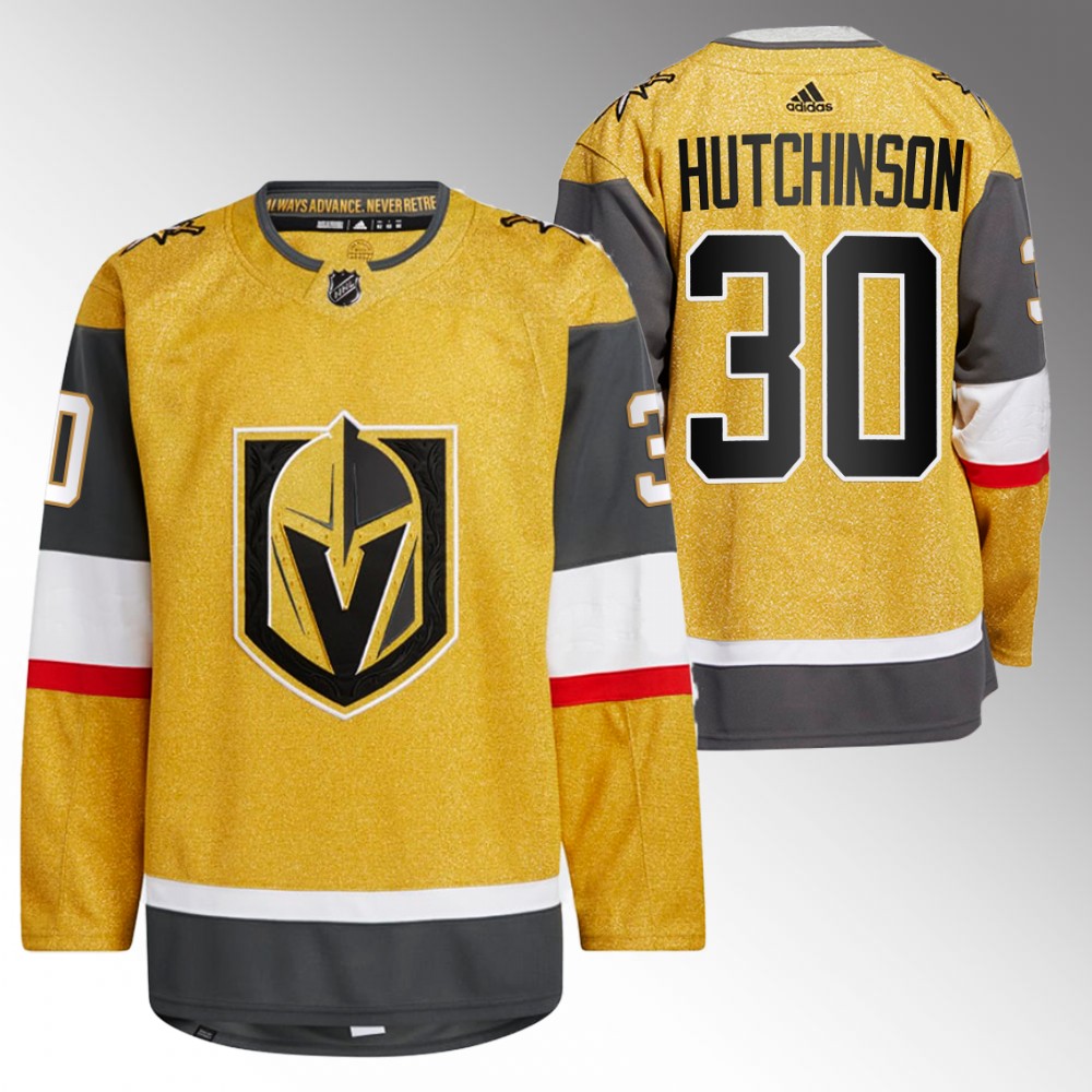 Vegas Golden Knights Michael Hutchinson Gold 2022-23 Home Authentic Jersey