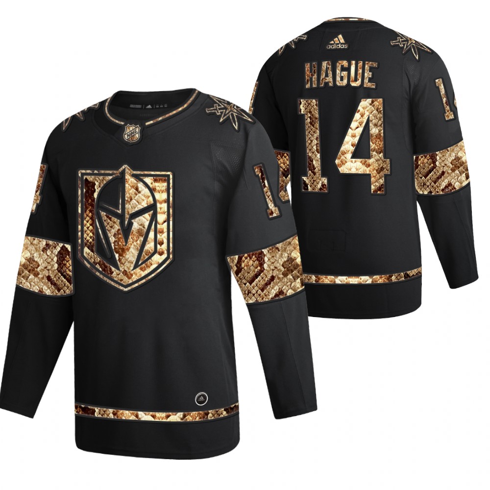 Vegas Golden Knights Nicolas Hague Black Python Skin 2021 Exclusive Edition Jersey