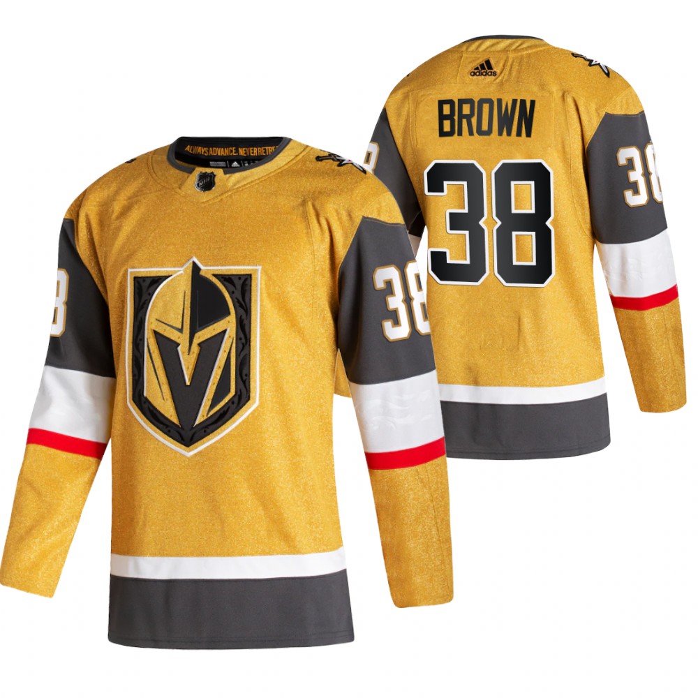 Vegas Golden Knights Patrick Brown Gold 2020-21 Alternate Authentic Player Jersey