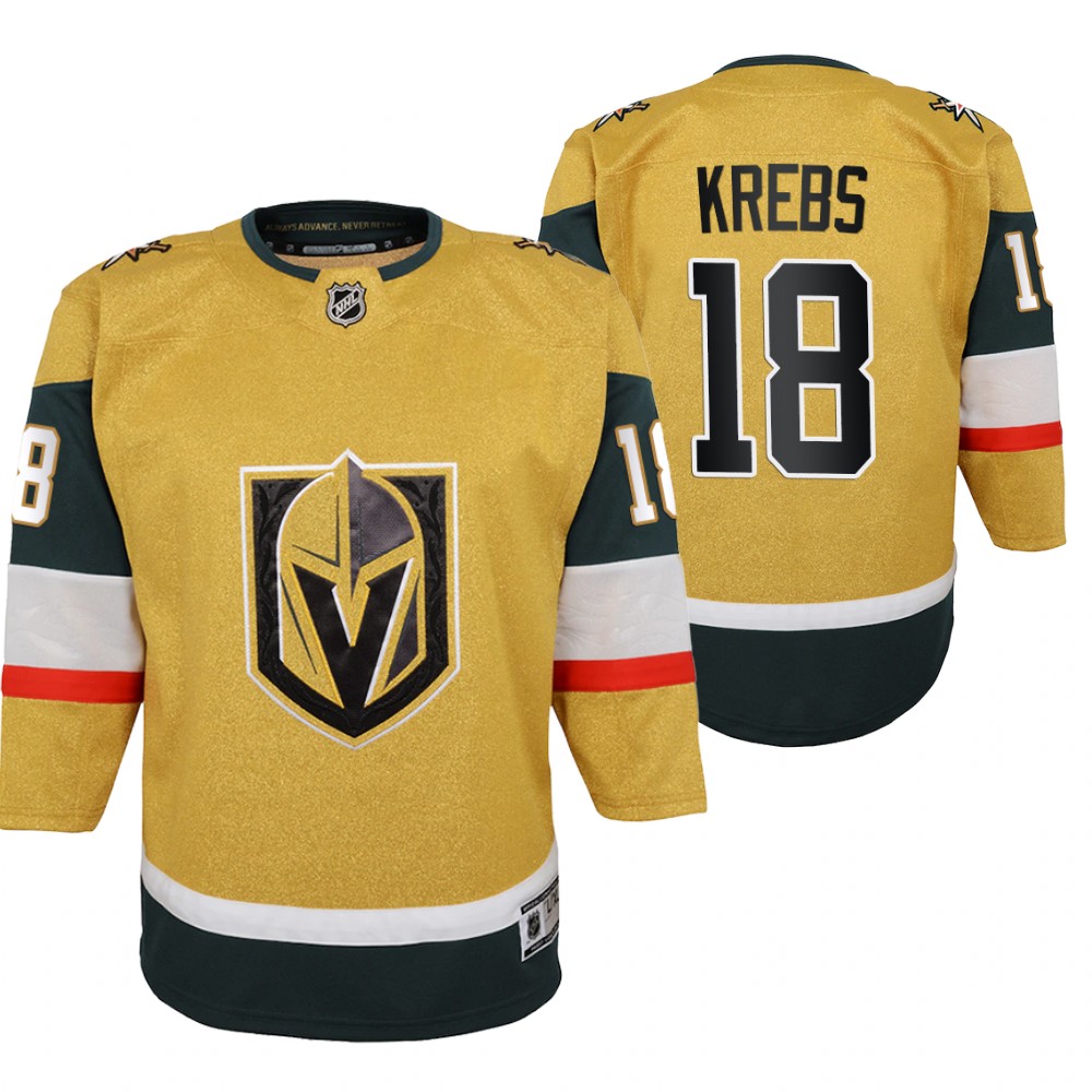 Vegas Golden Knights Peyton Krebs Youth Gold 2020-21 Alternate Jersey