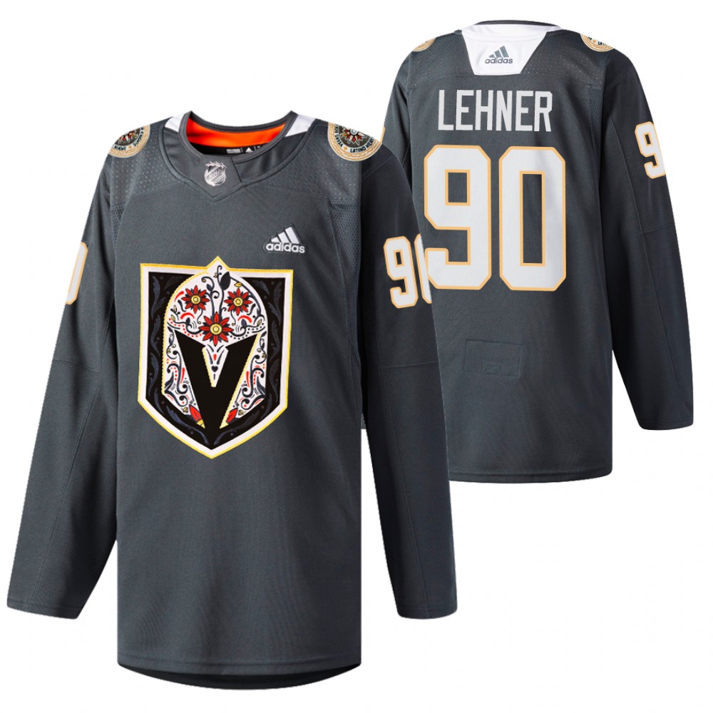 Vegas Golden Knights Robin Lehner Gray 2021 Latino Heritage Night Special Jersey