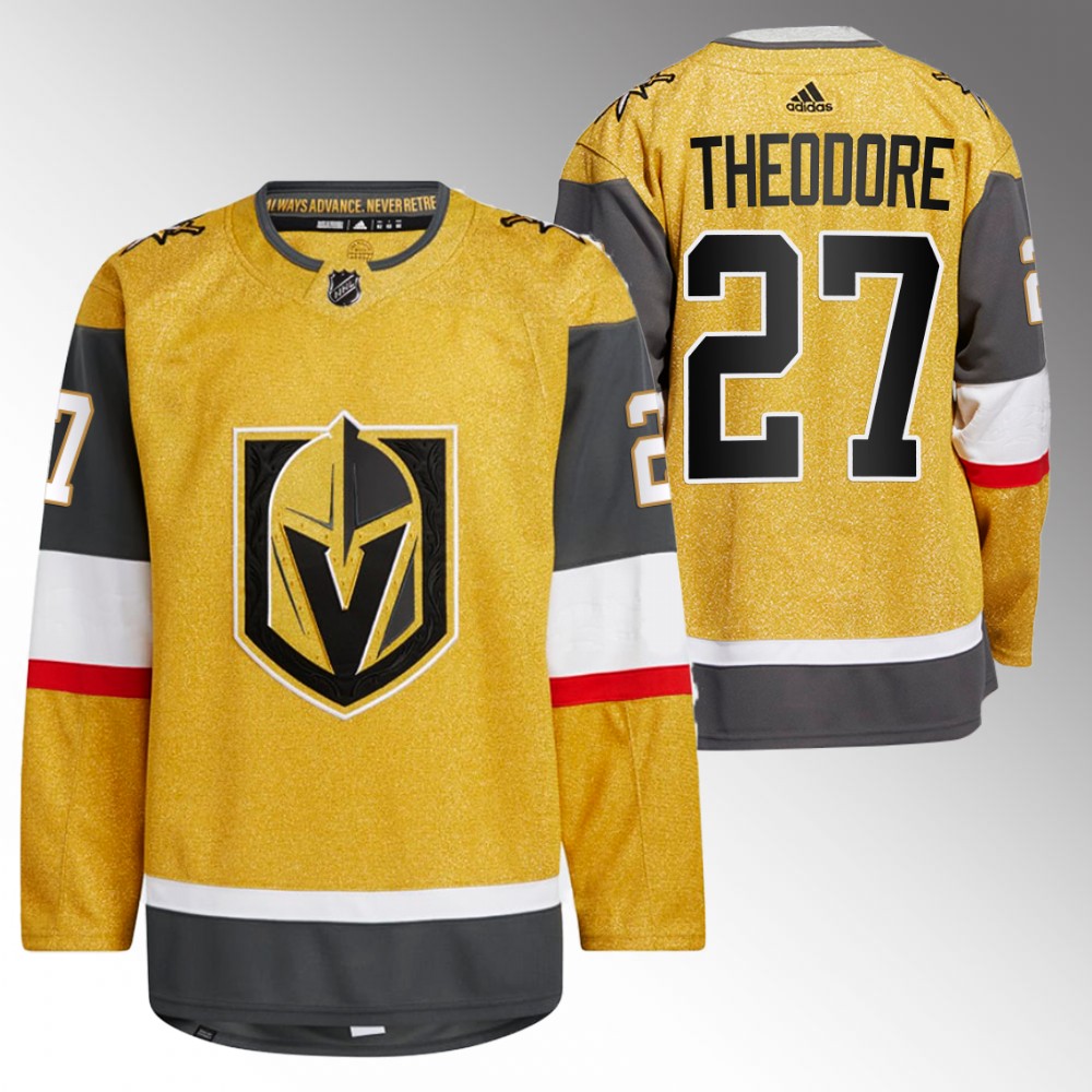 Vegas Golden Knights Shea Theodore Gold 2022-23 Home Authentic Jersey