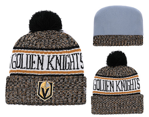 Vegas Golden Knights Team Logo Fashion Pom Knit Hat YD