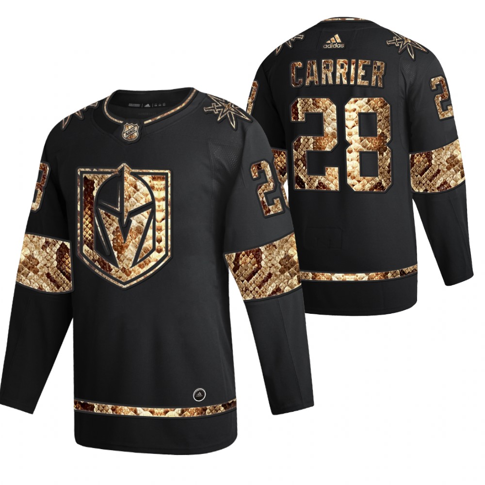 Vegas Golden Knights William Carrier Black Python Skin 2021 Exclusive Edition Jersey