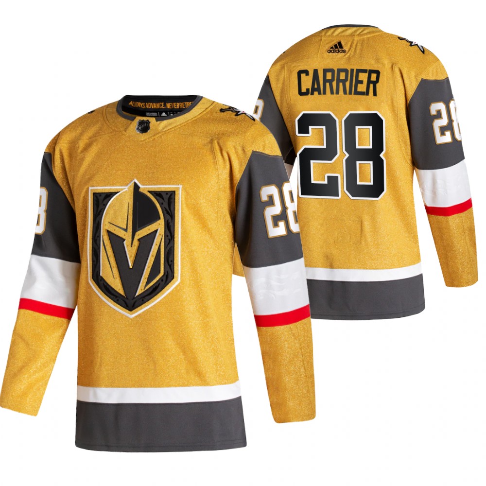 Vegas Golden Knights William Carrier Gold 2020-21 Alternate Authentic Player Jersey