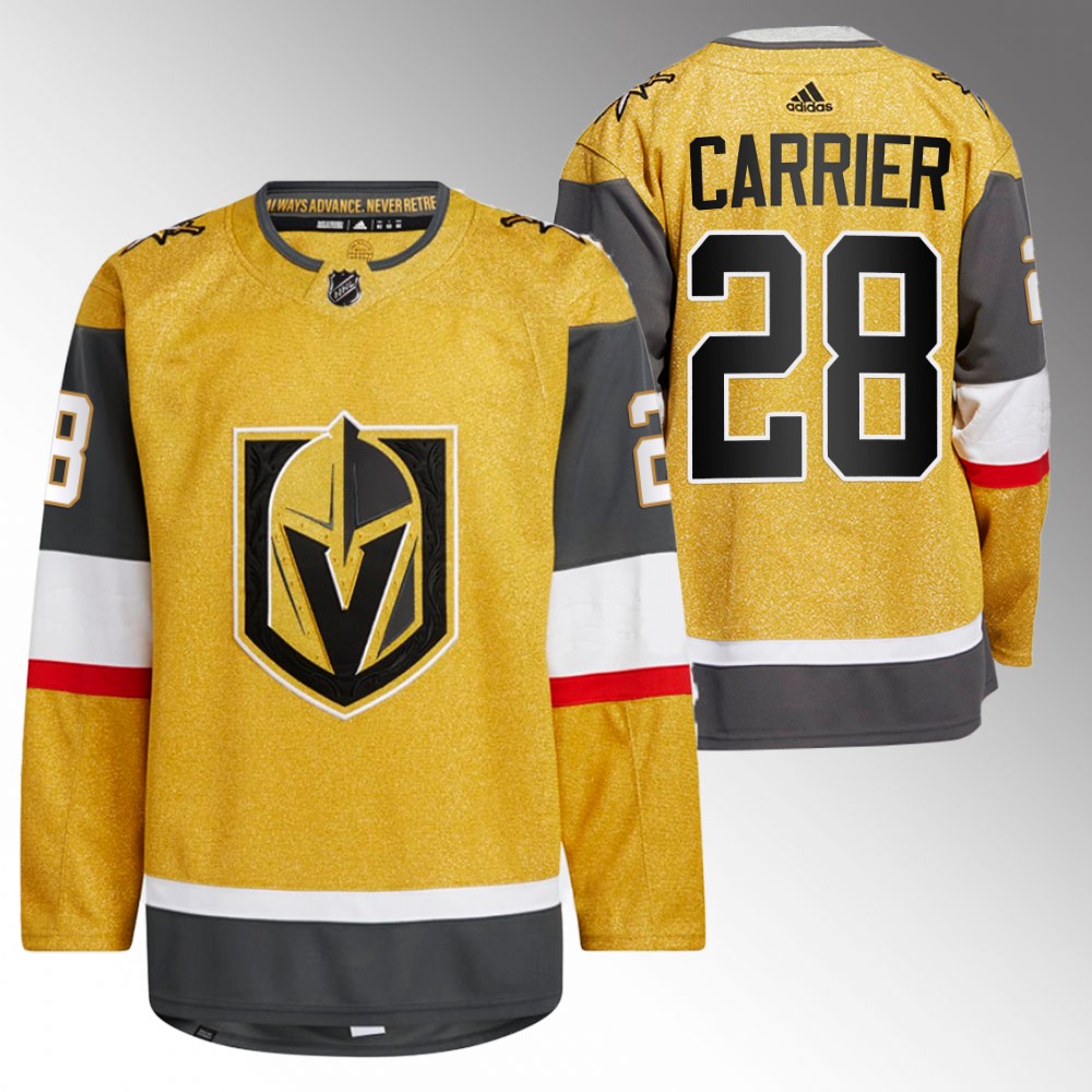 Vegas Golden Knights William Carrier Gold 2022-23 Home Authentic Jersey