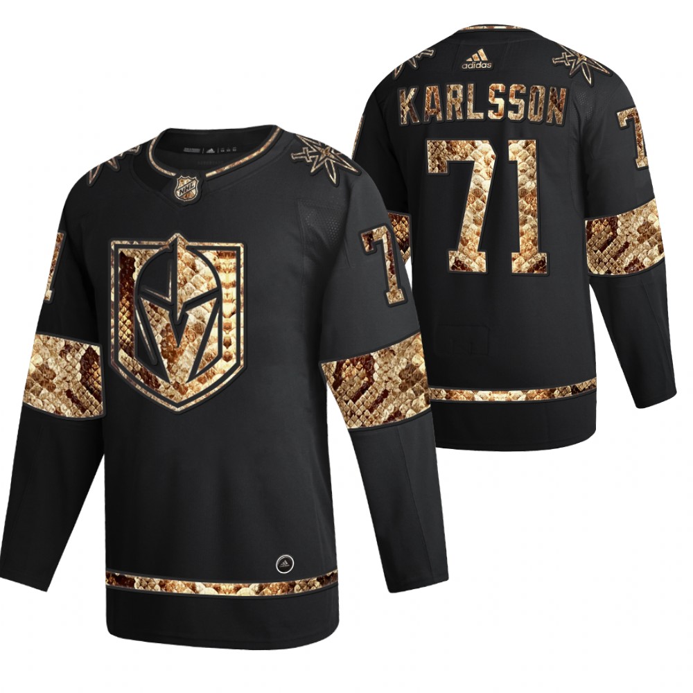 Vegas Golden Knights William Karlsson Black Python Skin 2021 Exclusive Edition Jersey