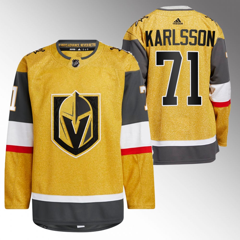 Vegas Golden Knights William Karlsson Gold 2022-23 Home Authentic Jersey