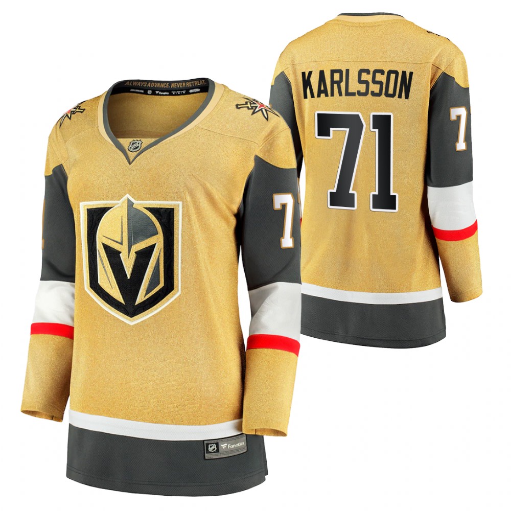 Vegas Golden Knights William Karlsson Women Gold 2020-21 Alternate Jersey
