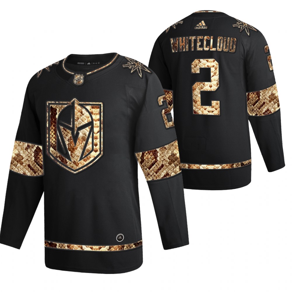 Vegas Golden Knights Zach Whitecloud Black Python Skin 2021 Exclusive Edition Jersey